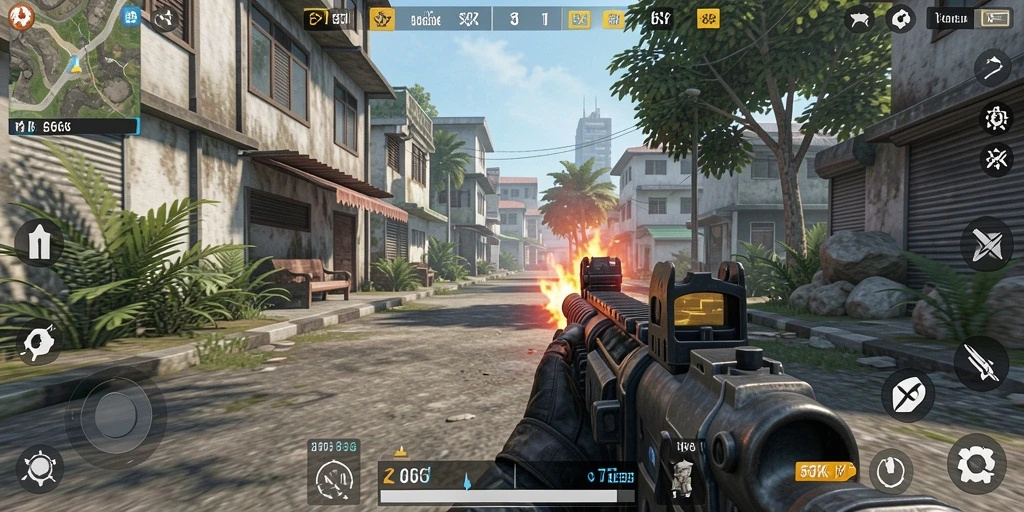 Screenshot gameplay 66K yang menampilkan aksi seru di TPS.