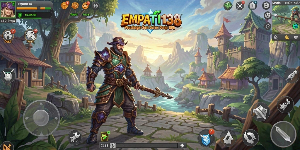 Tangkapan layar utama EMPATI138 menampilkan aksi epik dalam pertempuran RPG.
