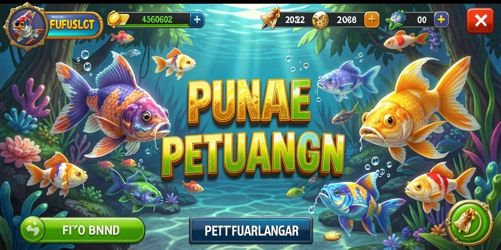 Gameplay FUFUSLOT yang menarik dengan suasana memancing yang realistis.