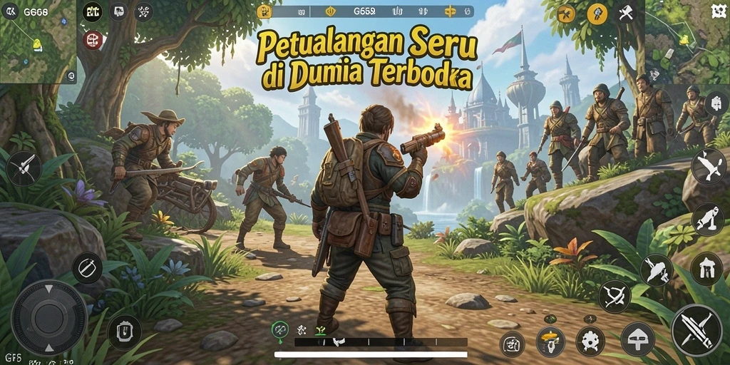 Tangkapan layar permainan G668 menampilkan pemandangan dunia terbuka yang indah.