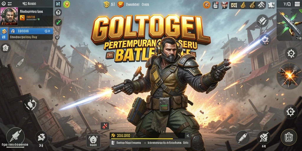 Screenshot GOLTOGEL menampilkan intensitas gameplay Battle Royale.