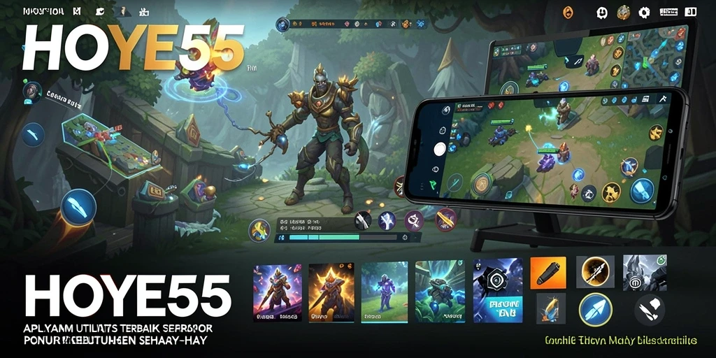 Screenshot utama HOYE55 yang menunjukkan fitur-fitur utilitas.
