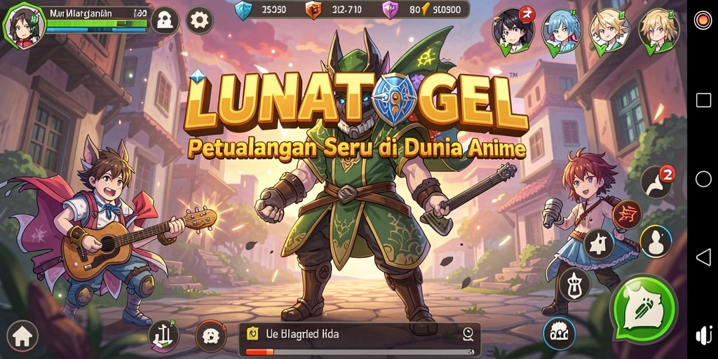 Gambar tampilan gameplay menarik dari LUNATOGEL di dunia Anime.