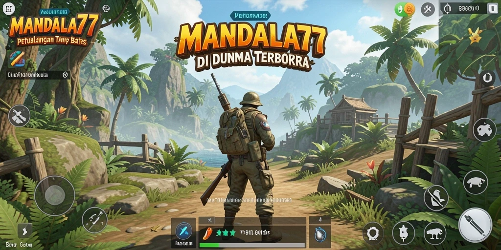 Gameplay MANDALA77 menampilkan petualangan di dunia terbuka yang luas.