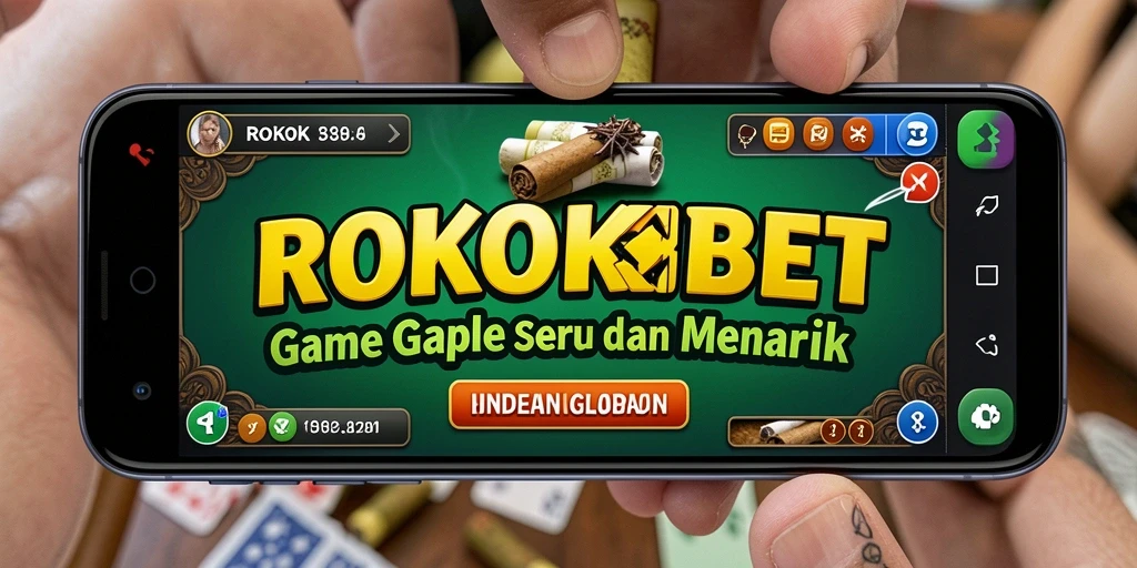 Tampilan gameplay ROKOKBET yang menarik saat bermain Gaple.