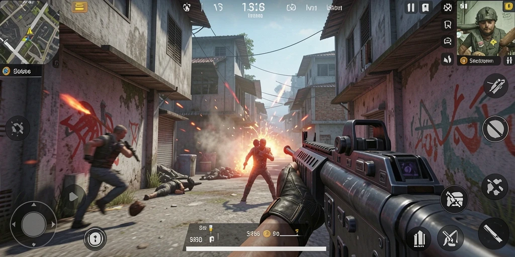 Screenshot gameplay SR6666 yang menampilkan aksi TPS yang seru.