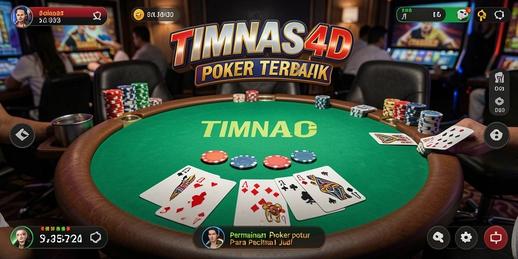 Screenshot utama TIMNAS4D menampilkan gameplay seru Poker yang mendebarkan.