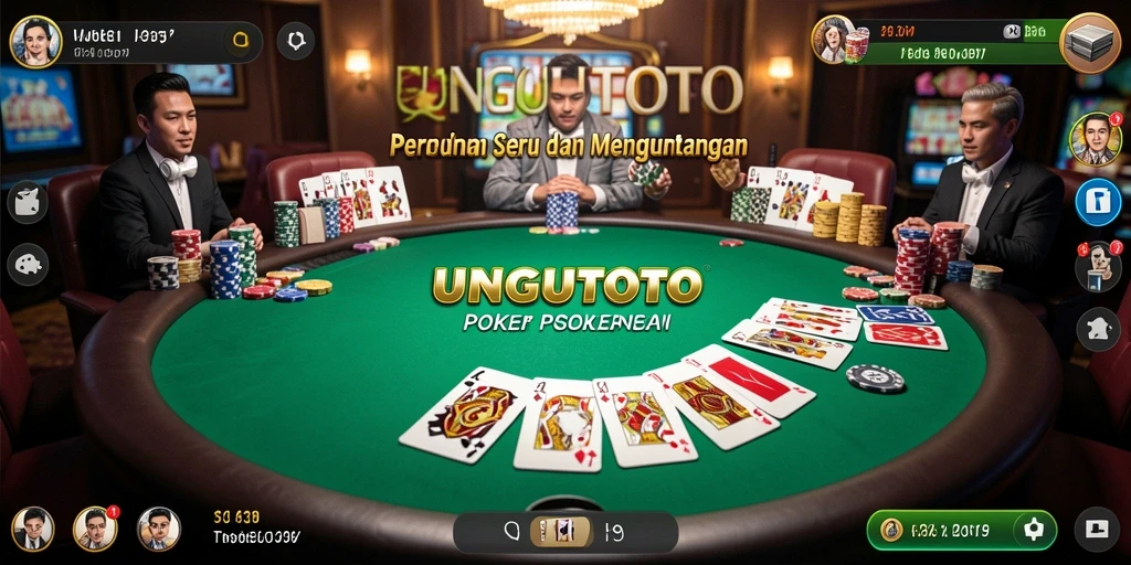 Screenshot gameplay Poker UNGUTOTO yang menegangkan.