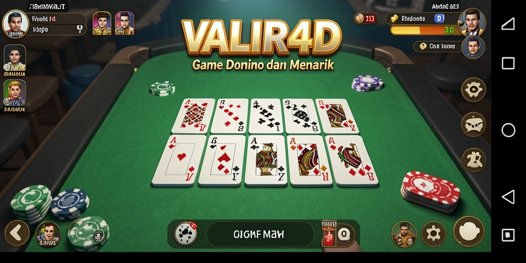 Tampilan gameplay seru dari VALIR4D yang melibatkan pemain dalam Domino.